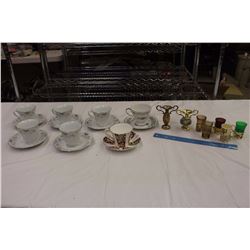 Lot of Vintage Tea Cups& Saucers w/Shot Glasses