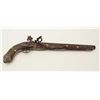 Image 11 : 20th century manufactured North African  flintlock pistol, approximately .65 caliber.   The pistol i