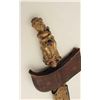 Image 1 : Beautiful Jeweled Malaysian Kris with carved  deity handle.  The Kris is in good condition  with an 