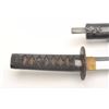 Image 13 : Koto period wakasashi (Medium sword) unsigned  and full traditional mountings. The blade  measures 1