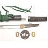 Image 6 : Koto period wakasashi (Medium sword) unsigned  and full traditional mountings. The blade  measures 1