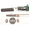 Image 9 : Koto period wakasashi (Medium sword) unsigned  and full traditional mountings. The blade  measures 1