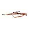 Image 1 : Austrian Mannlicher bolt action rifle, 8mm  caliber, 20” barrel, blued finish, checkered  wood stock