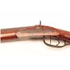 Image 2 : Full stock Kentucky percussion rifle, .38  caliber, 42” octagon barrel marked “J.  TEAFF”, tiger str