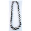Image 5 : Very Important Natural Tahitian (French  Polynesia) South Sea Pearl necklace averaging  11.00 -15.00