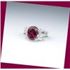 Image 1 : Spectacular ring featuring an  extra fine  Rubellite/ Tourmaline weighing approx. 3.00  carats, look