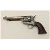 Image 1 : Colt SAA U.S. Artillery Model revolver, .45  caliber, 5.5” barrel, grey patina, wood  grips, S/N 121