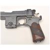 Image 3 : Brevete Bergmann semi-automatic pistol with  stock holster (flap leather with wood  forend), 9mm cal