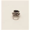 Image 4 : Exceptionally large 28.26 carats round  'Black' Diamond set in a 14 karat white gold  ladies ring su