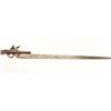 Image 1 : Turvy flintlock sword pistol, Queen Anne  style, .45 caliber, 4” cannon barrel, 26”  blade, wood gri