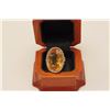 Image 1 : Rare Estate piece 'made in Italy' 14 karat  yellow gold ladies designer ring set with  vivid yellow 