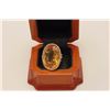 Image 2 : Rare Estate piece 'made in Italy' 14 karat  yellow gold ladies designer ring set with  vivid yellow 