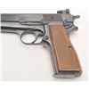 Image 1 : Browning Hi-Power semi-automatic pistol, 9mm  caliber, 4.75” barrel, blued finish,  adjustable rear 