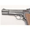 Image 2 : Browning Hi-Power semi-automatic pistol, 9mm  caliber, 4.75” barrel, blued finish,  adjustable rear 