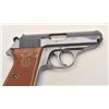 Image 6 : Walther PPK semi-automatic pistol, 7.65mm  caliber, 3.5” barrel, blued finish,  reproduction checker