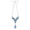 Image 1 : Stylish necklace with Lapis Lazuli inlay in  Sterling silver signed by artist and dated  1999. Estim