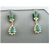 Image 3 : Gorgeous ladies drop earrings set with four  intense green emeralds weighing approx. 1.50  carats an