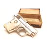 Image 1 : Colt Model 1908 semi-automatic pistol,  factory nickel finish, medallion pearl grips,  S/N 146492, w