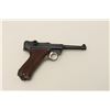 Image 1 : Erfurt 1917 Luger semi-automatic pistol, 9mm  caliber, 4” barrel, blued finish, checkered  wood grip