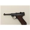 Image 2 : Erfurt 1917 Luger semi-automatic pistol, 9mm  caliber, 4” barrel, blued finish, checkered  wood grip