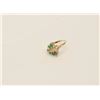 Image 2 : One fine marquee emerald and diamond ring set  in 14k yellow gold Est.$500-600