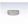 Image 1 : Dazzling ring set with 36 full cut diamonds  weighing approx. 0.80- 1.00 carats of H-I J  colors and