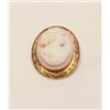 Image 2 : One beautifully carved white corral cameo set  in a 10k yellow gold frame as a brooch cum  pendant. 