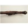 Image 6 : Mid-Eastern flintlock trade pistol, .70  caliber, 14” barrel, wood stock, brass tacked  and decorate