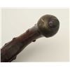 Image 7 : Mid-Eastern flintlock trade pistol, .70  caliber, 14” barrel, wood stock, brass tacked  and decorate