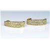 Image 1 : Elegant ladies hoop design earrings set with  40 full cut diamonds weighing approx. 0.80  -1.00 cara