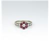 Image 1 : Charming ring featuring six Burmese Rubies  and five ‘IDEAL’ cut diamonds of F-G colors  and VS clar