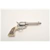 Image 5 : Great Western Arms Co. SAA revolver, .22  caliber, 5.5” barrel, nickel finish, faux  stag grips, S/N