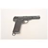 Image 7 : FN semi-automatic pistol, 9mm caliber, 4.5”  barrel, blued finish, checkered hard rubber  grips, S/N