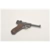 Image 4 : Luger semi-automatic pistol by DWM, 9mm  caliber, 4” barrel, blued finish, checkered  wood grips, S/