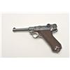 Image 7 : Luger semi-automatic pistol by DWM, 9mm  caliber, 4” barrel, blued finish, checkered  wood grips, S/