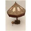 Image 1 : Beautiful Miller stained glass and metal  table lamp; appears to be ca. 1920’s;  approximately 27” t