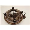 Image 2 : Fancy bronze ceiling lamp in the French Art  Nuevo style, approximately 18” in diameter;  with ceili