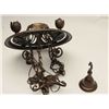 Image 3 : Fancy bronze ceiling lamp in the French Art  Nuevo style, approximately 18” in diameter;  with ceili