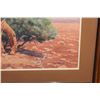 Image 1 : Framed and matted water color by Tom Phillips  entitled “Children of the Land” showing  Southwestern
