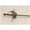 Image 2 : 19th to early 20th century armor made copy of  17th century rapier. Measures 41 ½” overall  with a 3
