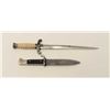 Image 5 : Lot of 2 German nazi era knives with sheaths,  one with a blued metal sheath and leather  hanger; bl