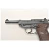 Image 2 : P-38 semi-automatic pistol, “cyq” marked, 9mm  caliber, 5” barrel, military finish, maroon  grips, S