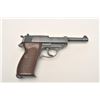 Image 4 : P-38 semi-automatic pistol, “cyq” marked, 9mm  caliber, 5” barrel, military finish, maroon  grips, S