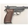 Image 5 : P-38 semi-automatic pistol, “cyq” marked, 9mm  caliber, 5” barrel, military finish, maroon  grips, S