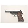 Image 7 : P-38 semi-automatic pistol, “cyq” marked, 9mm  caliber, 5” barrel, military finish, maroon  grips, S