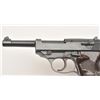 Image 2 : P-38 semi-automatic pistol, marked “ac 45” on  slide, 9mm caliber, 5” barrel, military  blued finish