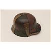 Image 3 : German WW I era helmet with period camo from  WW I or possibly WW II; no liner.                   Es