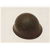 Image 1 : Japanese helmet, WW II era; good metal, no  insignia; brackets and liner good.         Est.:  $150-$
