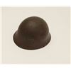 Image 3 : Japanese helmet, WW II era; good metal, no  insignia; brackets and liner good.         Est.:  $150-$