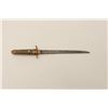 Image 3 : Japanese Naval style WWII era dagger and  sheath, wire wrapped rayskin grip, brass  mounts, in overa